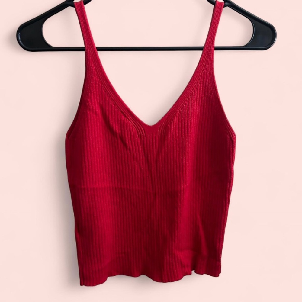 H&M Red Ribbed Soft Tank - Picture 3 of 4